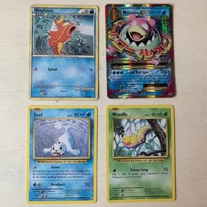 4 Pokémon cards they are hard to find